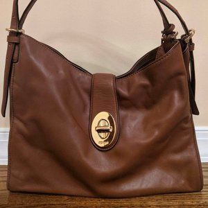 COACH Tan Leather MADISON CARLYLE Saddle Shoulder